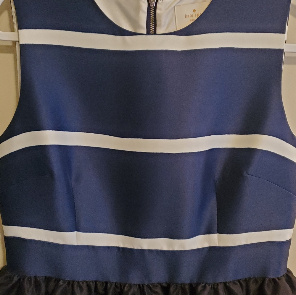 Kate Spade Navy and White Striped Midi Dress - Picture 5 of 8